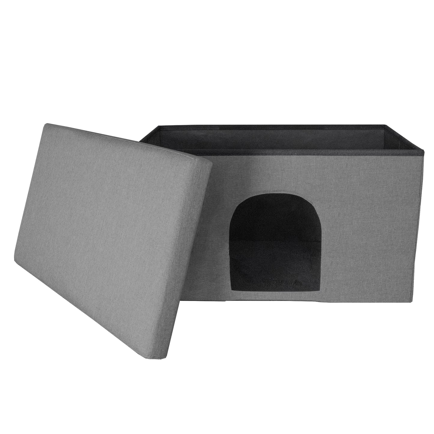Pet Products Large Pet House Ottoman for Dogs & Cats - Stormy Gray