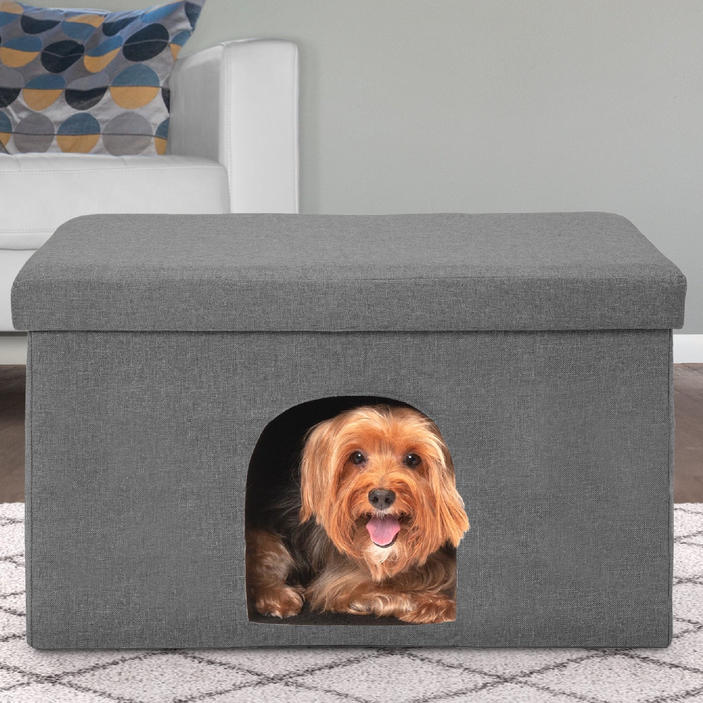 Pet Products Large Pet House Ottoman for Dogs & Cats - Stormy Gray