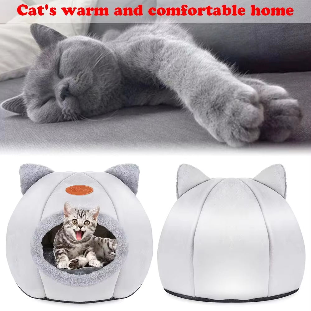 Highest Quality Comfort Pet House Tent Winter Deluxe Semi-Enclosed Deep Sleep Cat Bed Pet House Tent Small Mat Basket Small Dog
