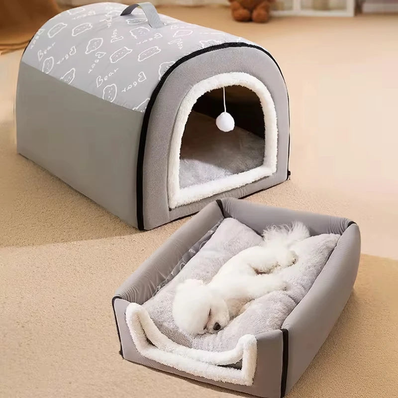 Removable Pet Dog Bed Cozy Pet Nest for Small Medium Dogs Cats Winter Warm Dog Sleeping Bed Comfortable Pet House Pet Supplies