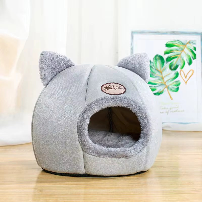 Highest Quality Comfort Pet House Tent Winter Deluxe Semi-Enclosed Deep Sleep Cat Bed Pet House Tent Small Mat Basket Small Dog