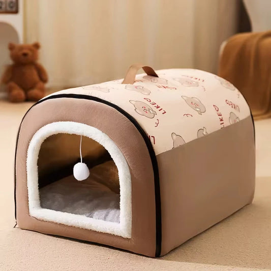 Removable Pet Dog Bed Cozy Pet Nest for Small Medium Dogs Cats Winter Warm Dog Sleeping Bed Comfortable Pet House Pet Supplies