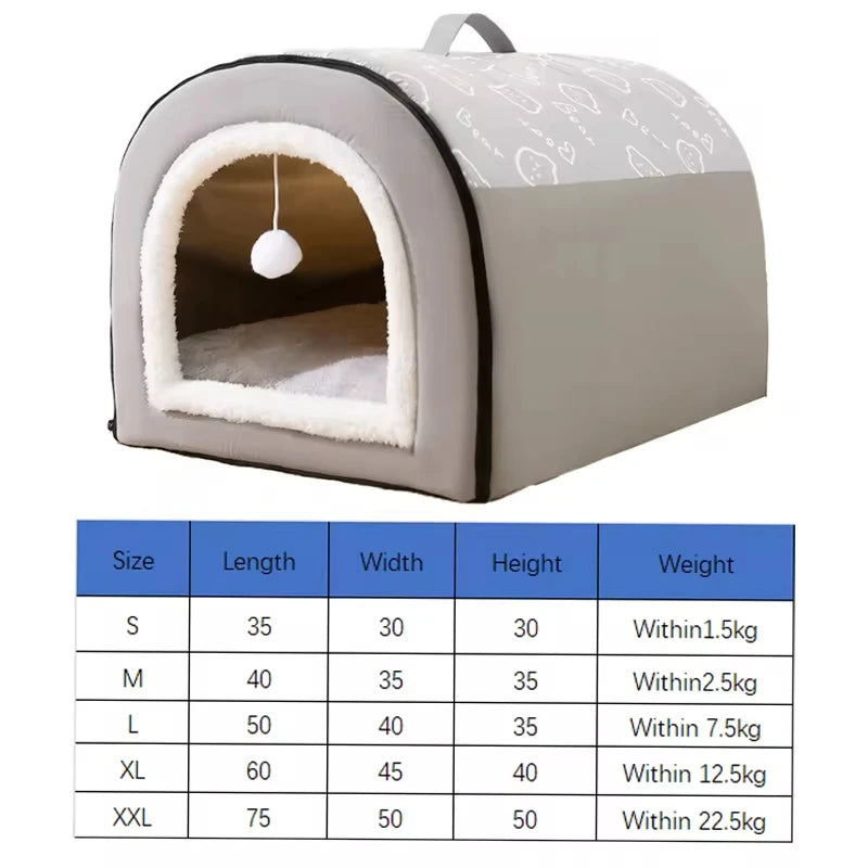 Removable Pet Dog Bed Cozy Pet Nest for Small Medium Dogs Cats Winter Warm Dog Sleeping Bed Comfortable Pet House Pet Supplies