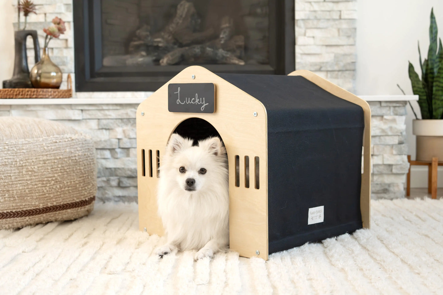 Wooden Pet House, Cat Cube, Brown