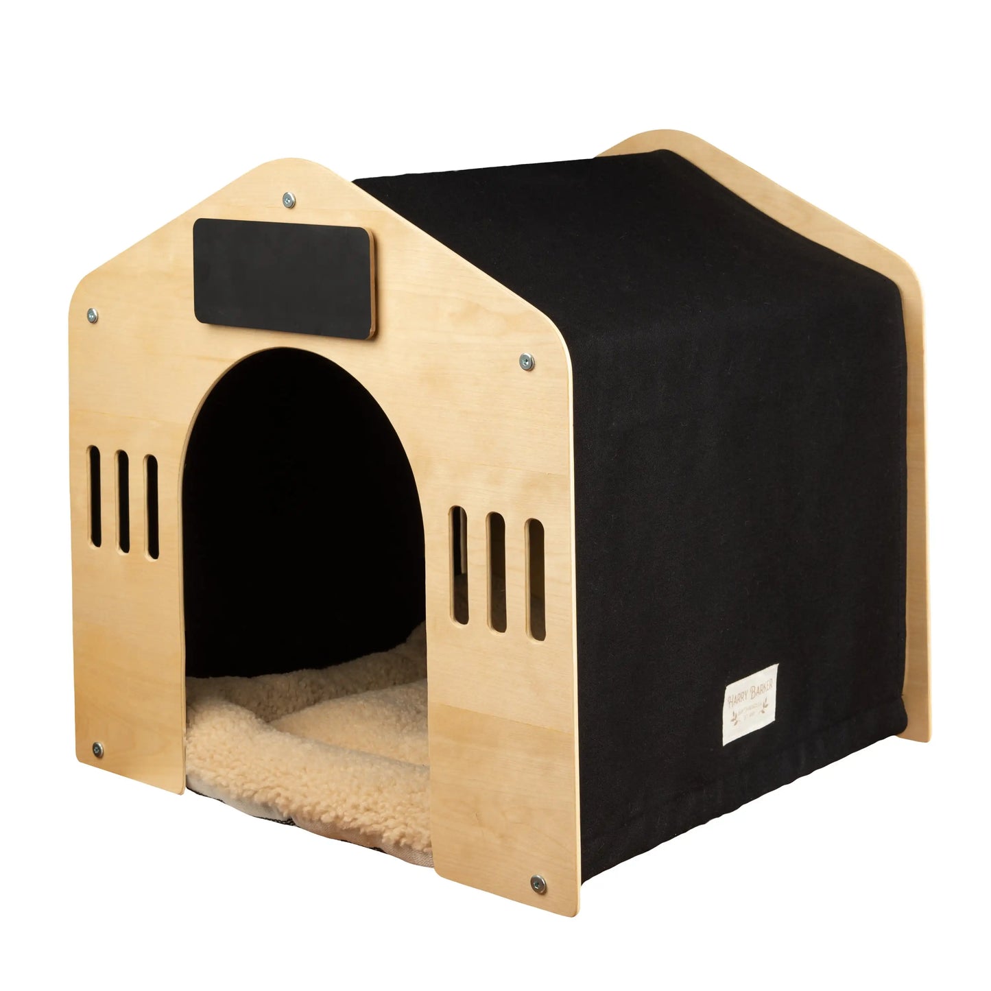 Wooden Pet House, Cat Cube, Brown