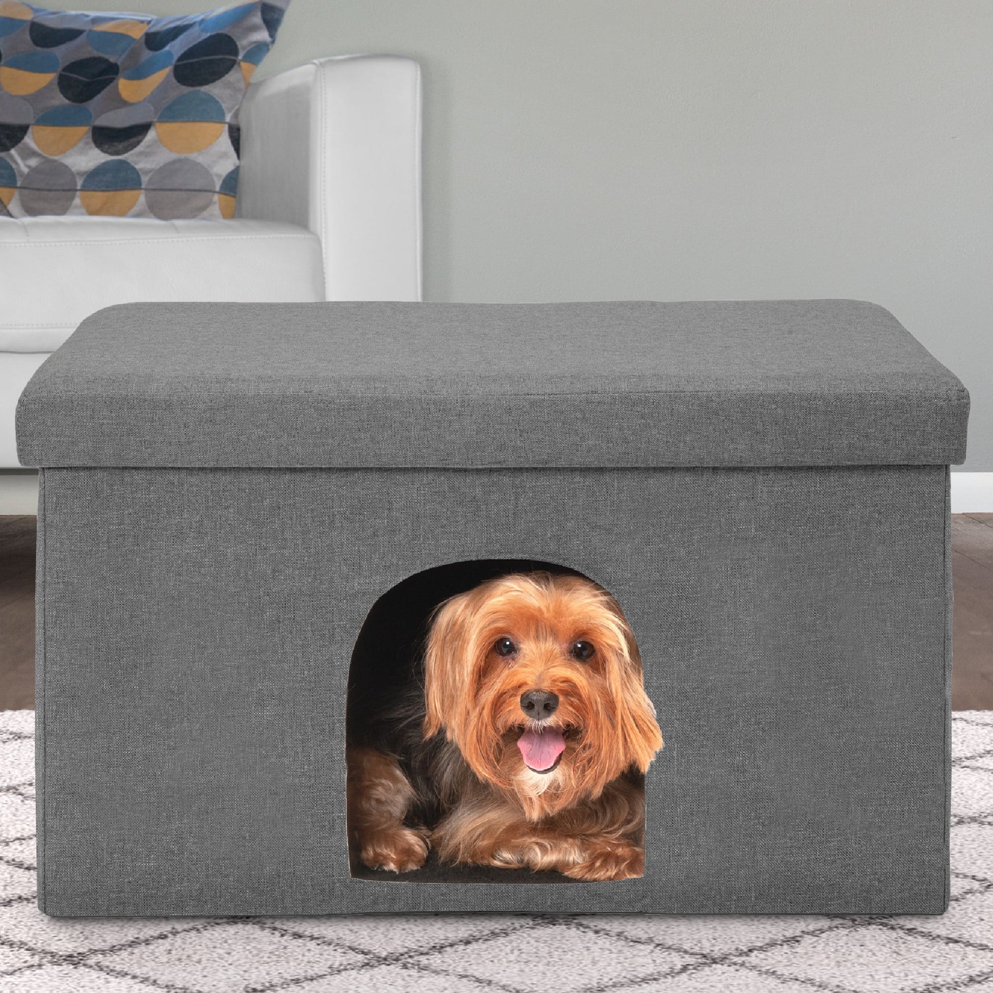 Pet Products Large Pet House Ottoman for Dogs & Cats - Stormy Gray